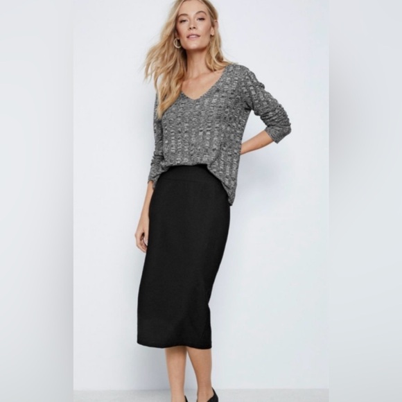 Eileen Fisher Dresses & Skirts - Eileen Fisher Women's Black Midi Pencil Skirt size medium